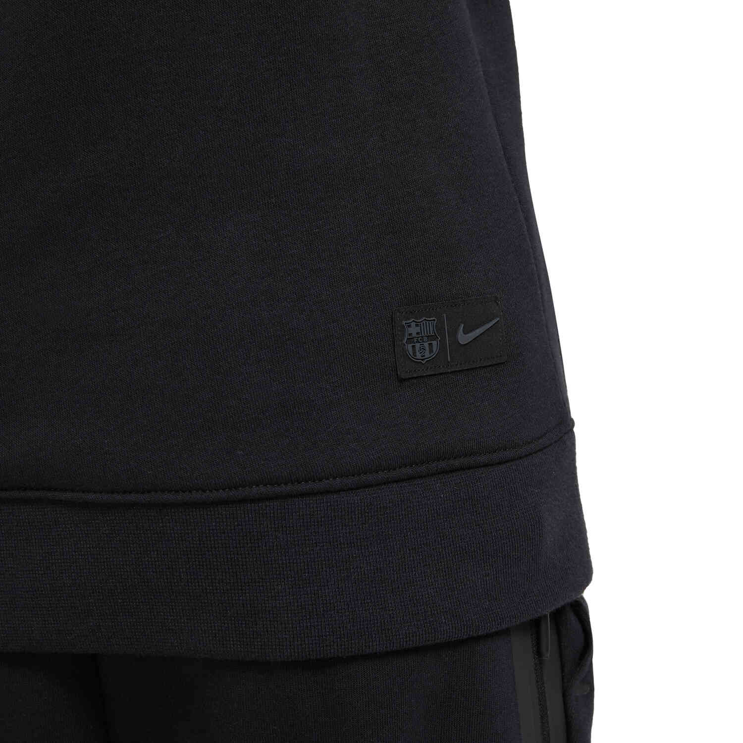 Kids Nike Barcelona Fleece Pullover Hoodie - Black/New Green/Pink Beam ...