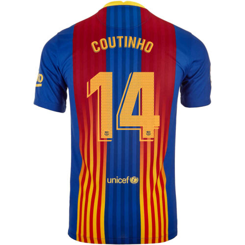 2020/21 Kids Nike Philippe Coutinho Barcelona El Clasico Jersey