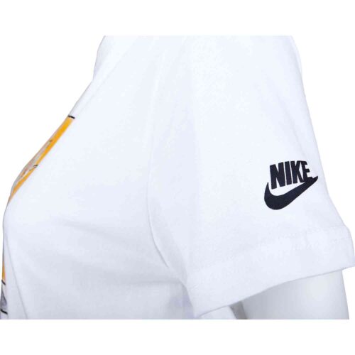 Girls Nike “Nike Girl” Droptail Tee – White/Black