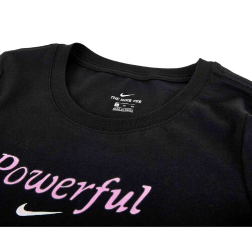 Girls Nike “Powerful” Scoop Tee – Black/Pink Foam
