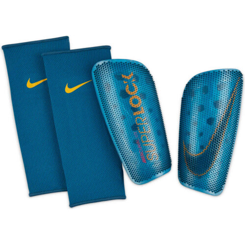 Nike Mercurial Lite Superlock Shin Guards – Chlorine Blue & Marina with Laser Orange