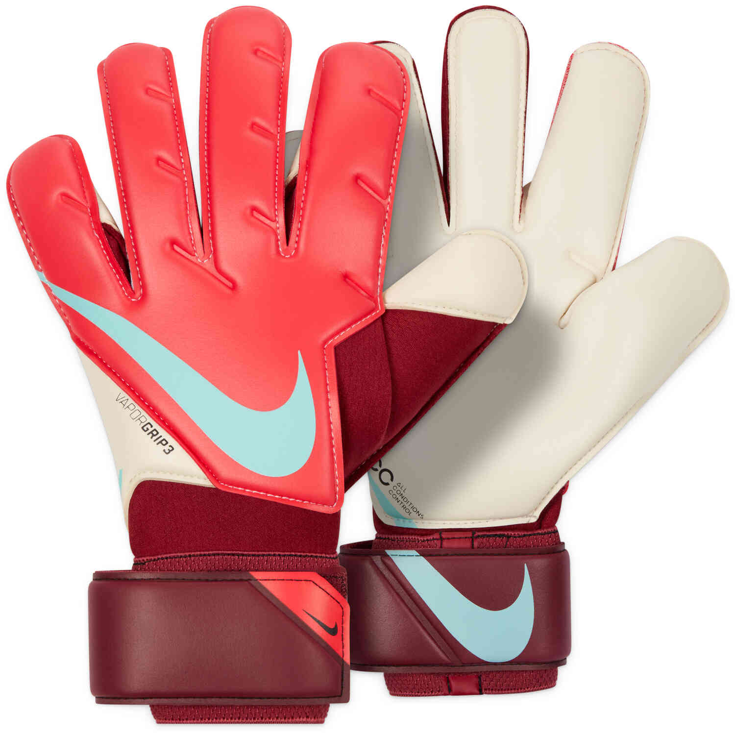 Marine appel ondernemen Nike Vapor Grip3 Goalkeeper Gloves - Siren Red & Team Red with Dynamic Blue  - SoccerPro