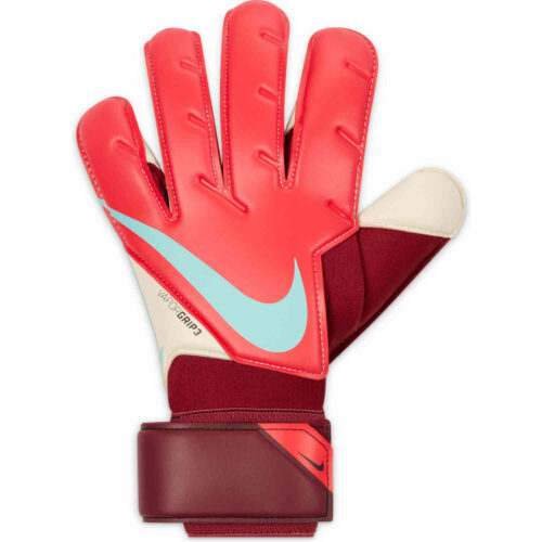 Nike Vapor Grip3 Goalkeeper Gloves – Siren Red & Team Red with Dynamic Blue