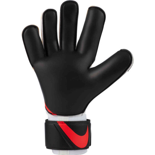 Nike Grip3 Goalkeeper Gloves – White & Black with Bright Crimson