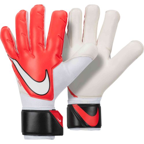 Nike Grip 3 Goalkeeper Gloves – Bright Crimson & Black with White