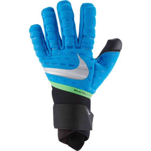 Nike Phantom Elite Goalkeeper Gloves – Photo Blue & Black with Silver