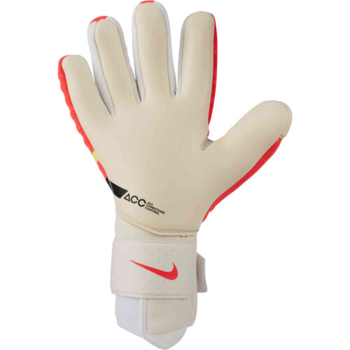 Nike Phantom Elite Goalkeeper Gloves – Bright Crimson & White with Volt