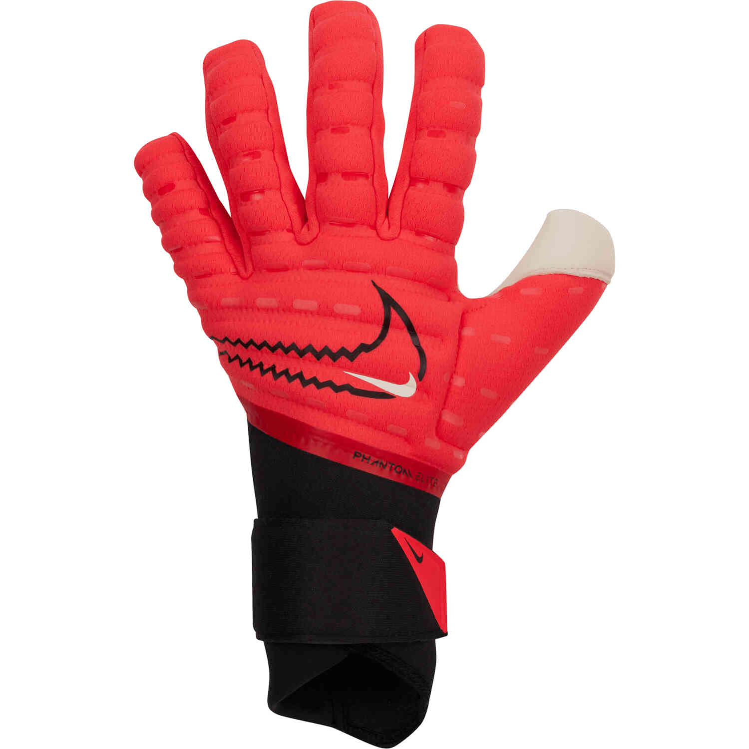 Nike Phantom Elite Goalkeeper Gloves – Bright Crimson & Black with Black