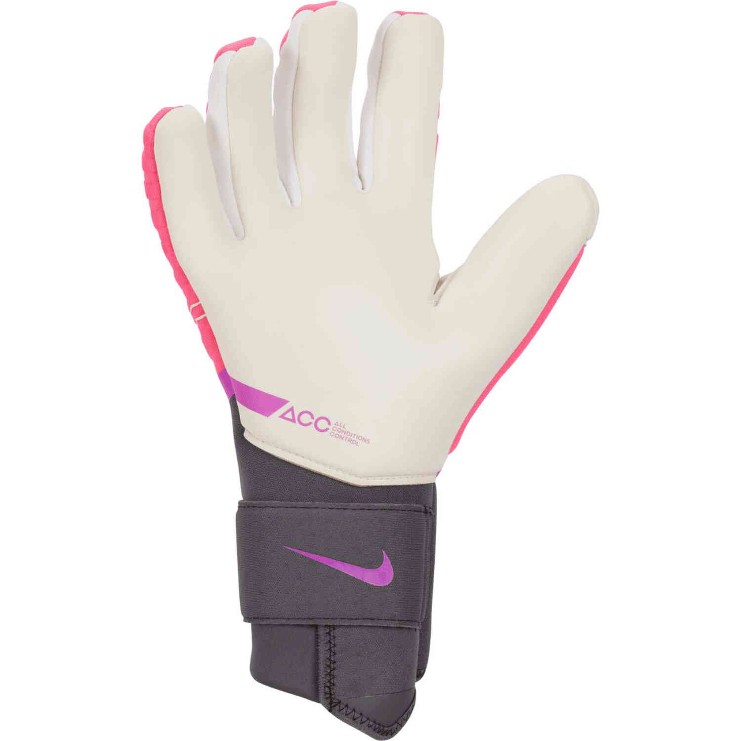 Nike Phantom Elite Goalkeeper Gloves – Hyper Pink & Iron Grey with Barely Volt