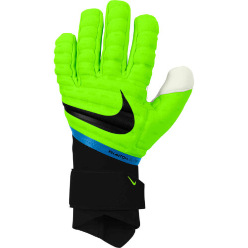 Nike Phantom Elite Goalkeeper Gloves – Volt & White with Blackened Blue