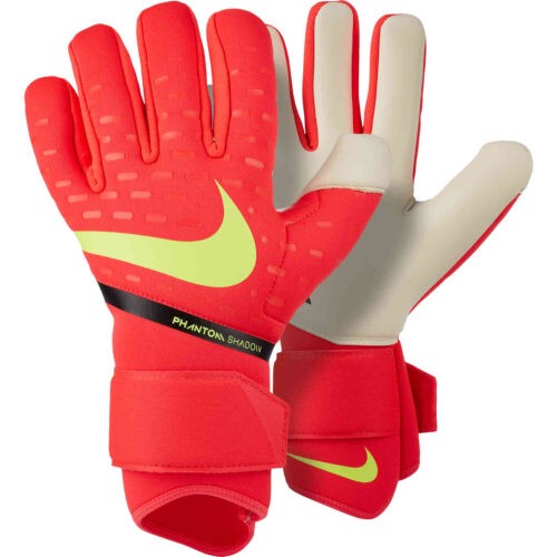 Nike Phantom Shadow Goalkeeper Gloves – Bright Crimson & White with Volt