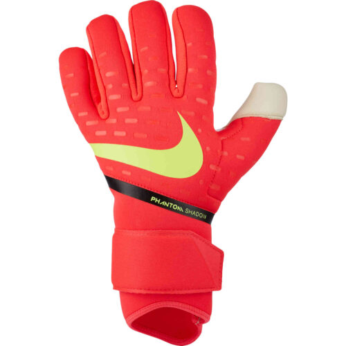 Nike Phantom Shadow Goalkeeper Gloves – Bright Crimson & White with Volt