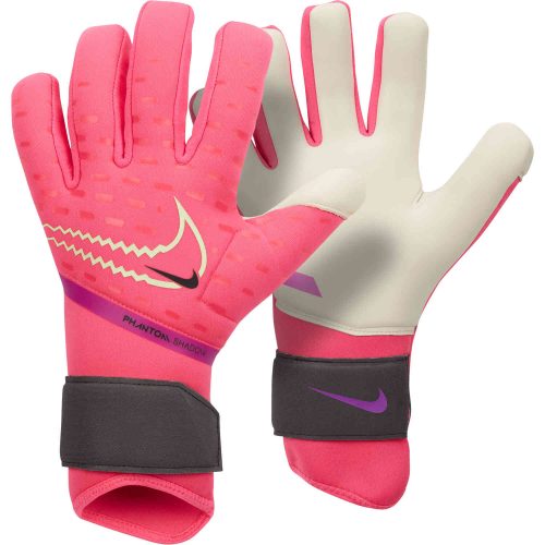 Nike Phantom Shadow Goalkeeper Gloves – Hyper Pink & Iron Grey with Barely Volt