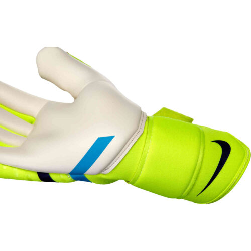 Nike Phantom Shadow Goalkeeper Gloves – Volt & White with Blackened Blue