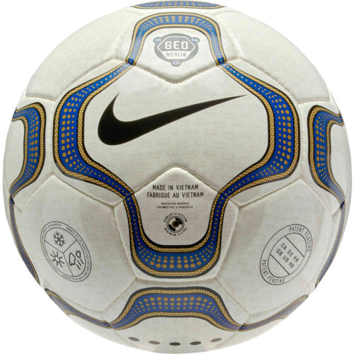 Nike Premier League Geo Merlin Official Match Soccer Ball – White & Black with Blue
