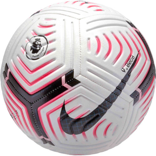Nike Premier League Strike Soccer Ball – White & Laser Crimson with Black
