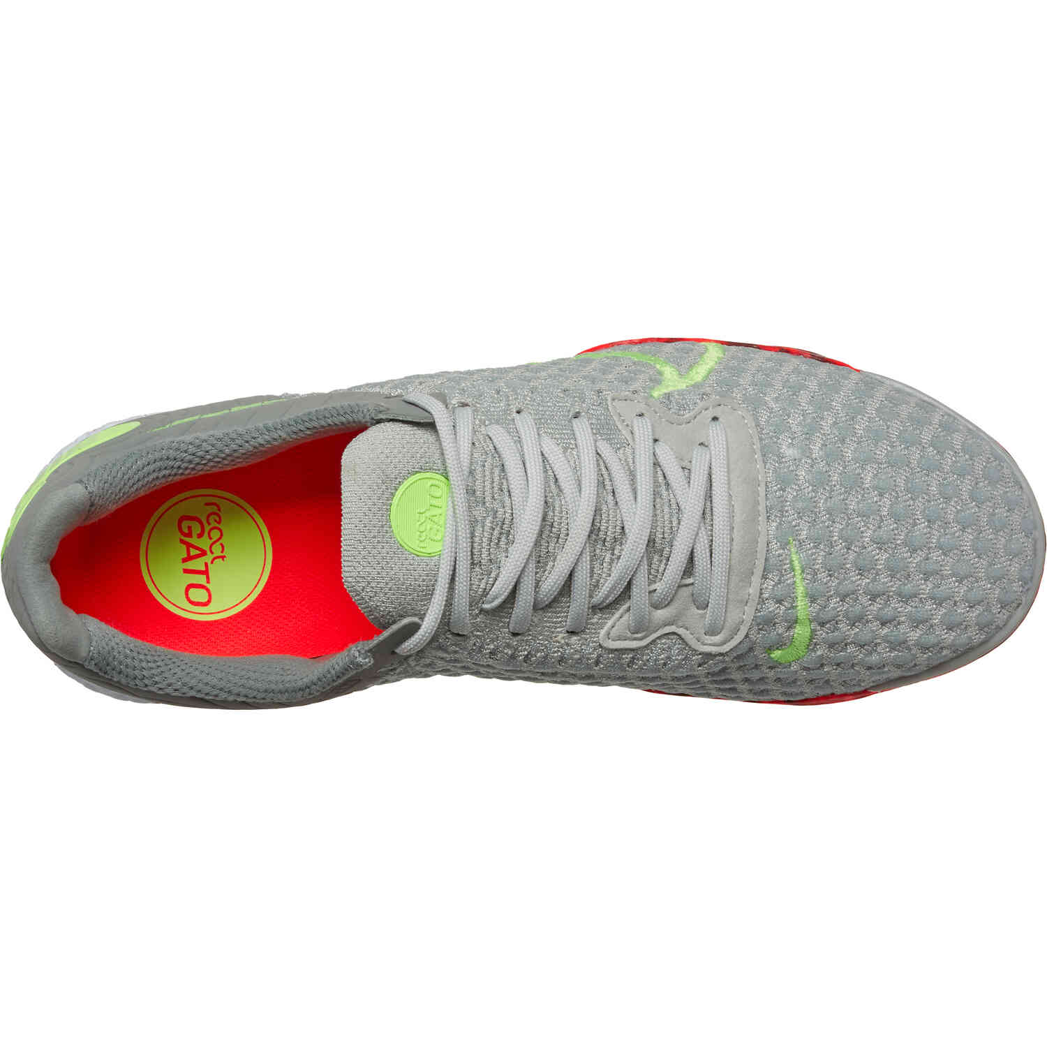 Nike React Gato Grey Fog Ghost Green with Wolf Grey SoccerPro