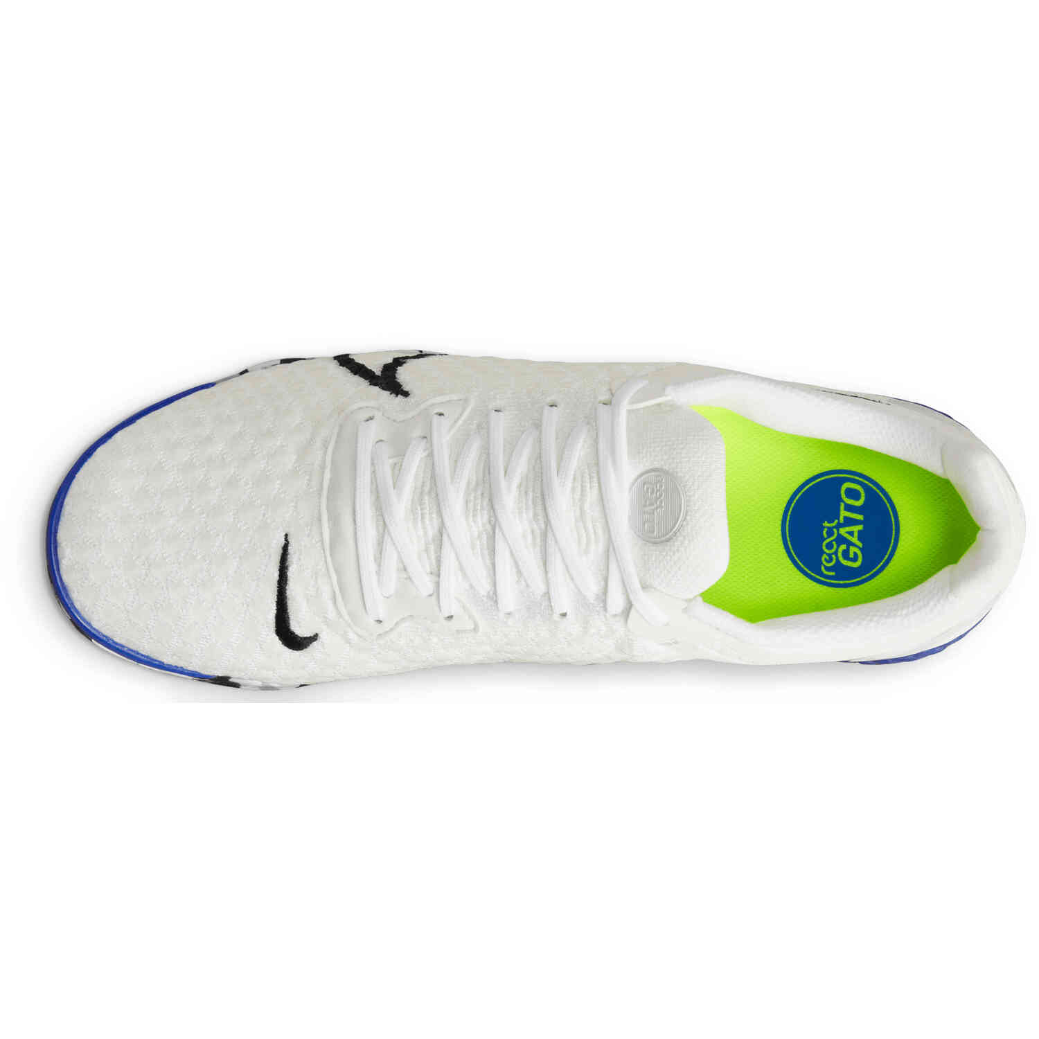 Nike Gato IC - White & with Racer Blue Volt - SoccerPro