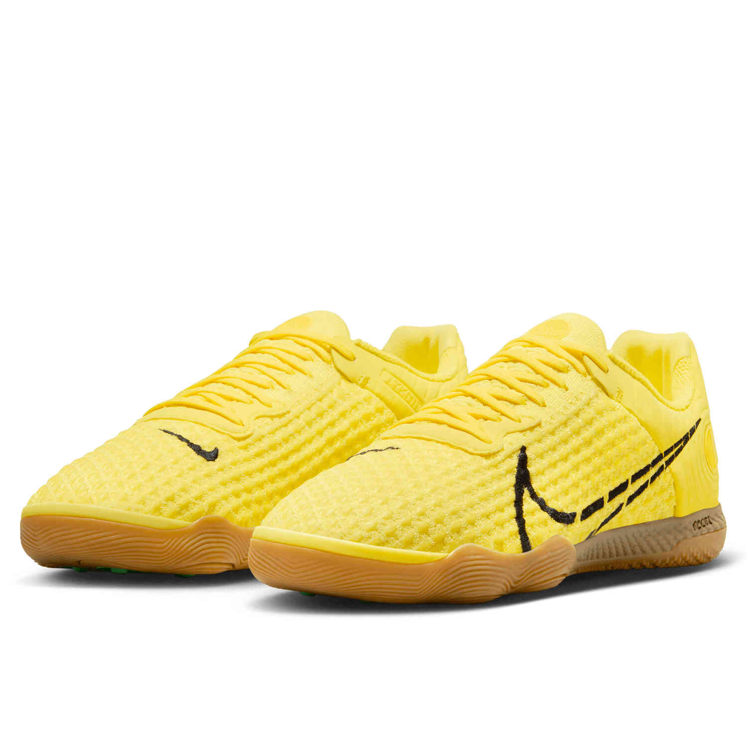 Black and yellow nike soccer cleats top