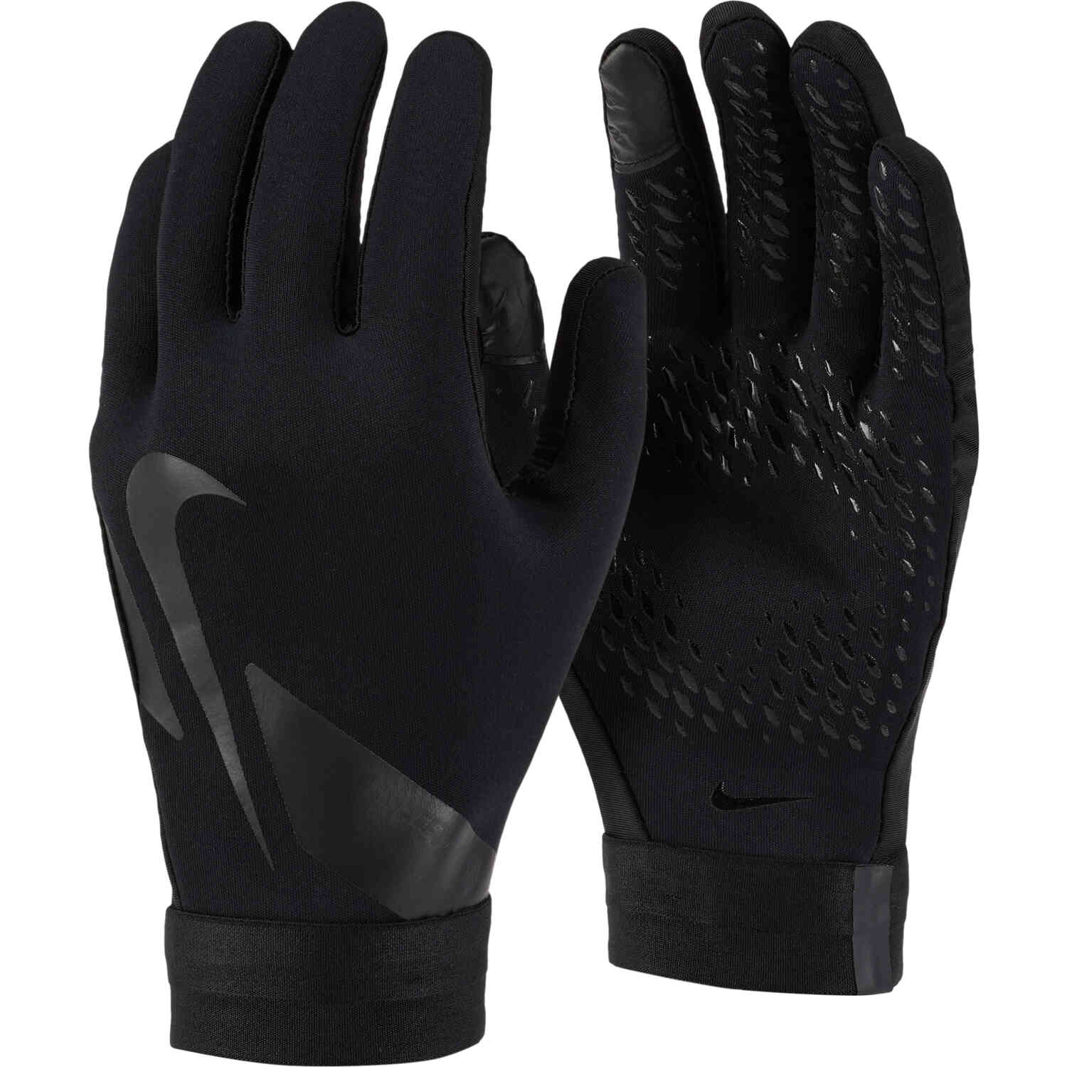 biologie Oriënteren toewijding Nike Hyperwarm Academy Fieldplayer Gloves - Black/Black - SoccerPro