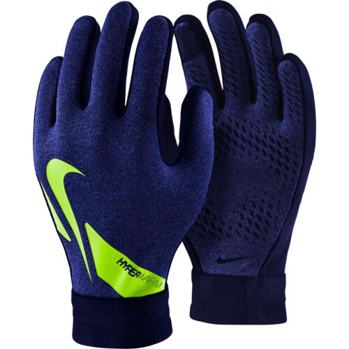 Kids Nike Hyperwarm Academy Fieldplayer Gloves – Blue Void/Volt