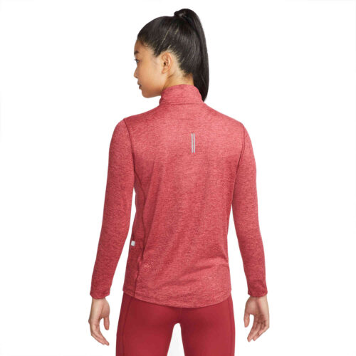 Womens Nike Element 1/2 zip Training Top – Pomegranate/Archaeo Pink/Reflective Silv