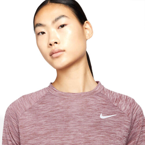 Womens Nike Pacer Crew – Pomegranate/Htr/Reflective Silv