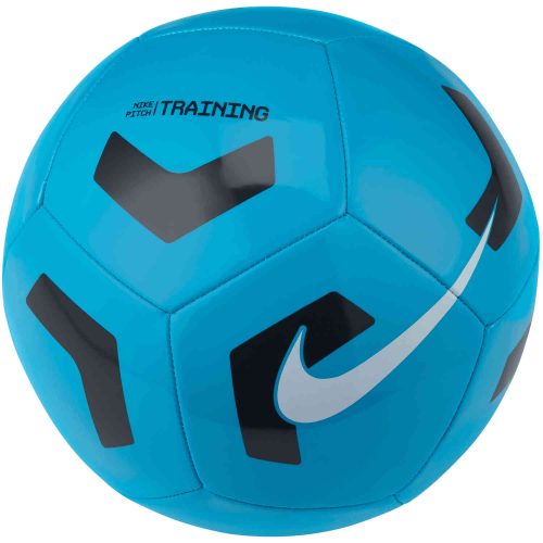 Nike Pitch Training Soccer Ball – Light Blue Fury & Black with White