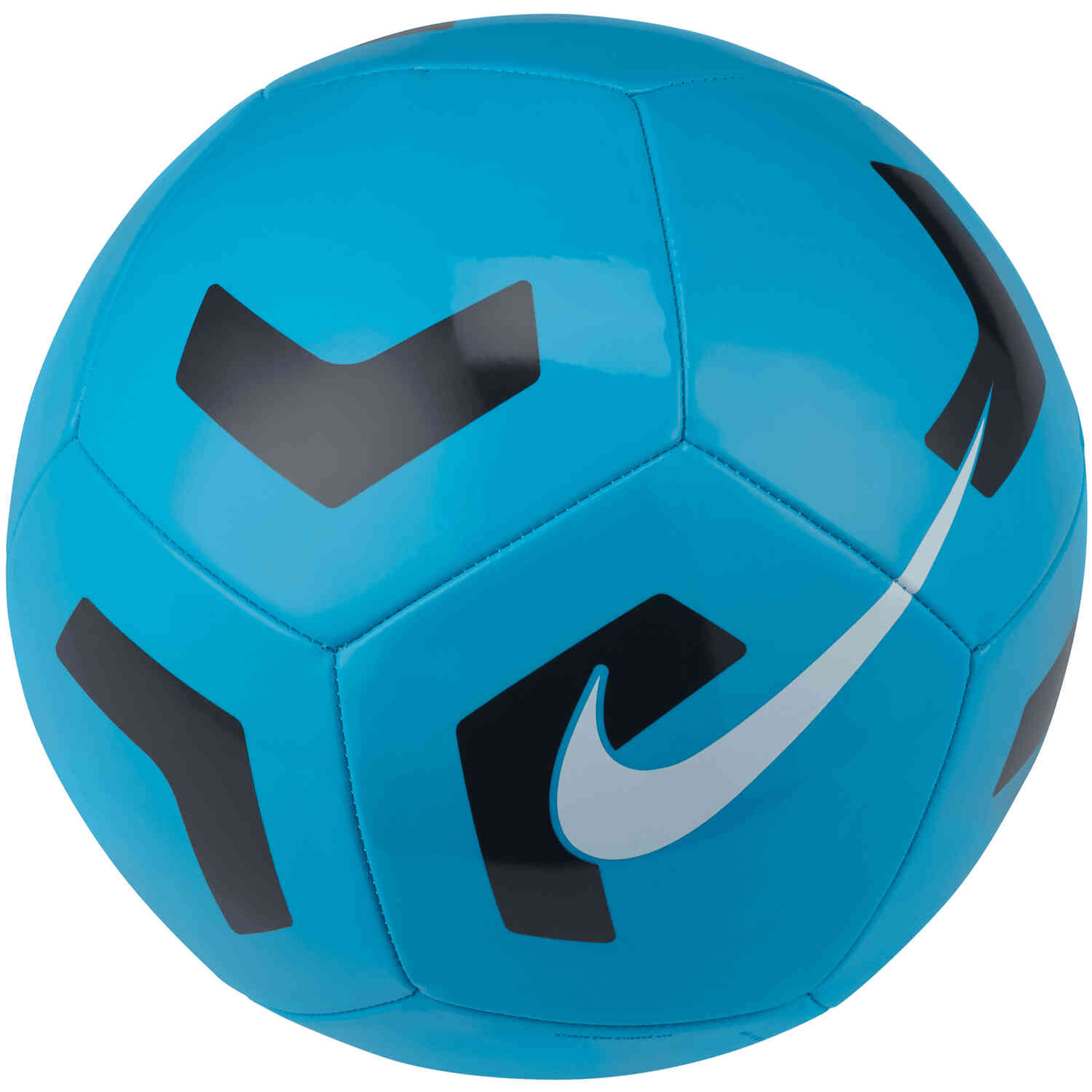 Nike Pitch Training Soccer Ball – Light Blue Fury & Black with White