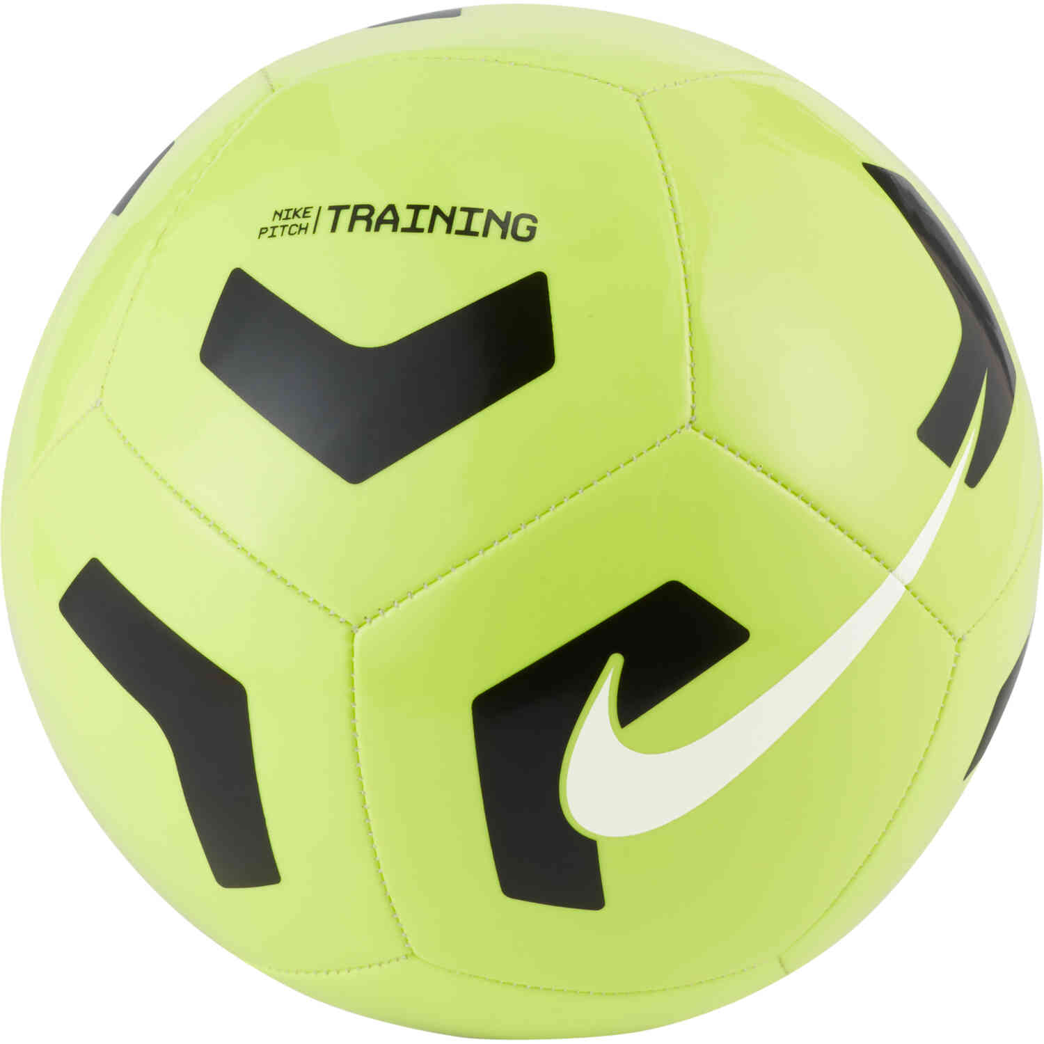 Nike Pitch Training Soccer Ball - Volt & Black with White