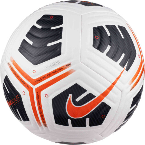 Kids Nike Academy Pro Soccer Ball – White & Black with Total Orange