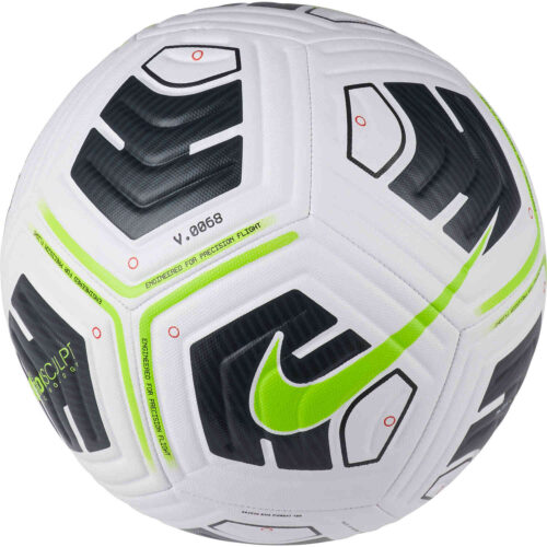 Nike Academy Soccer Ball – White & Black with Volt