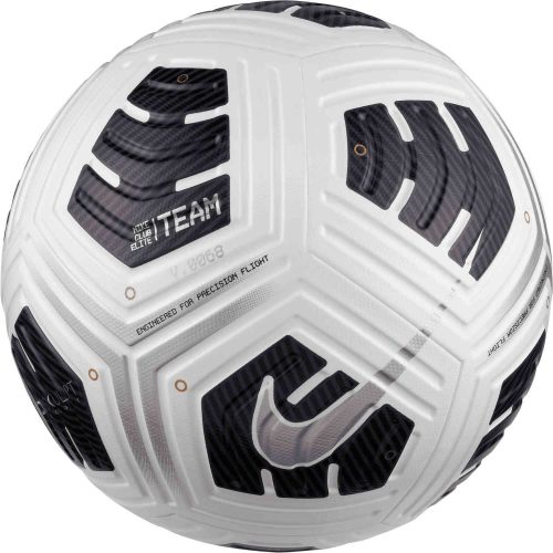Nike NFHS Club Elite Match Soccer Ball – White & Black with Metallic Silver