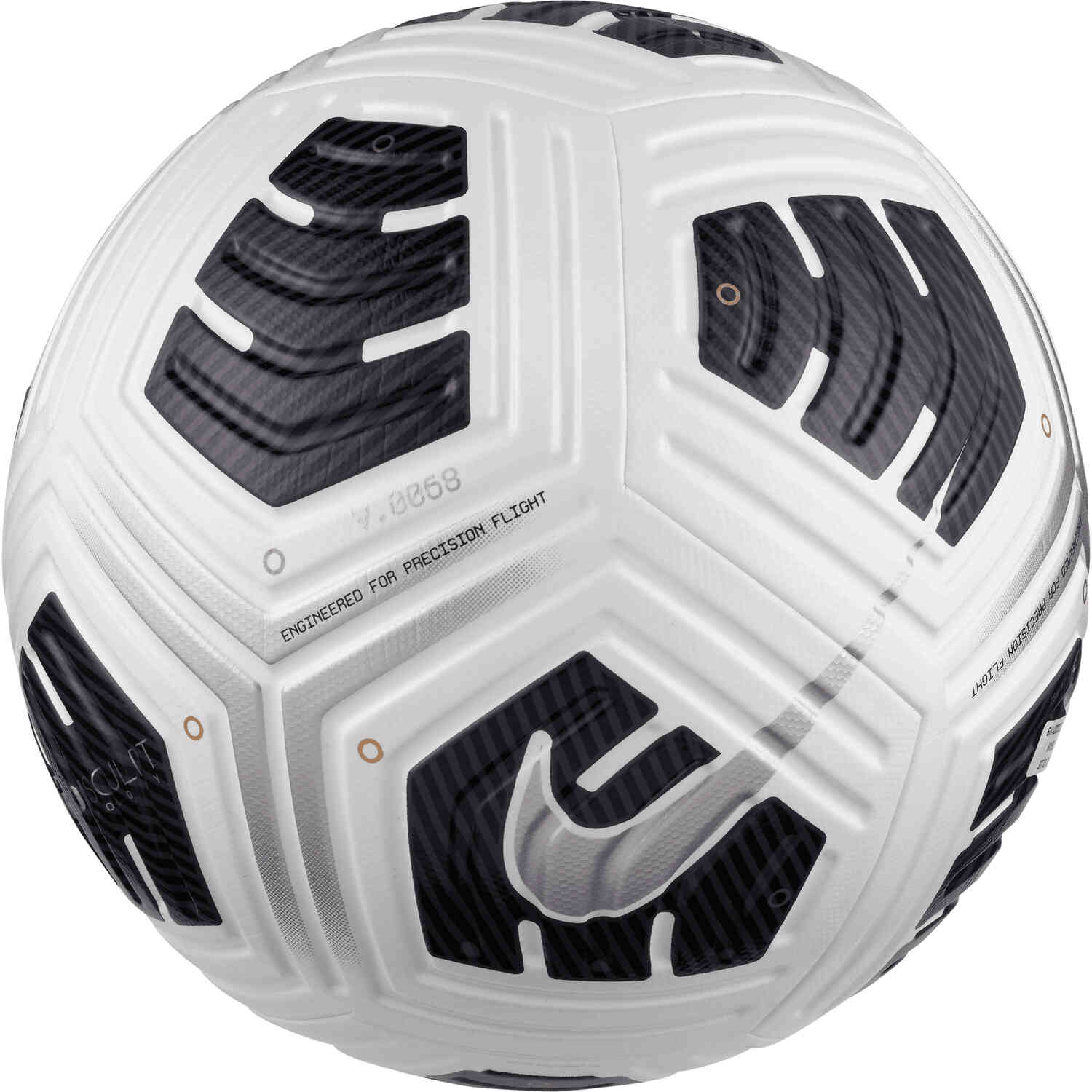 Nike NFHS Club Elite Match Soccer Ball – White & Black with Metallic Silver