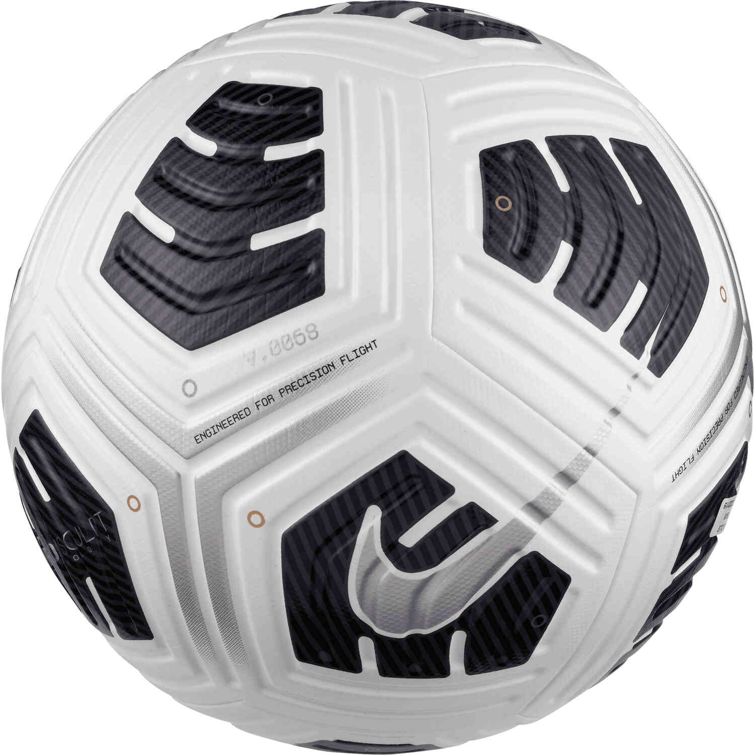 Nike NFHS Club Elite Match Soccer Ball White Black with Metallic Silver SoccerPro