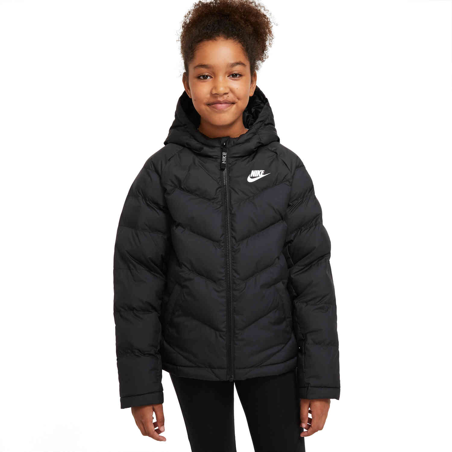 Kids Nike Sportswear Synthetic Fill Jacket - Black/Black/Black/White ...