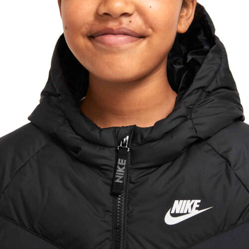 Kids Nike Sportswear Synthetic Fill Jacket – Black/Black/Black/White