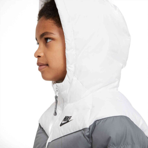 Kids Nike Sportswear Synthetic Fill Jacket – White/Smoke Grey/Black/Black