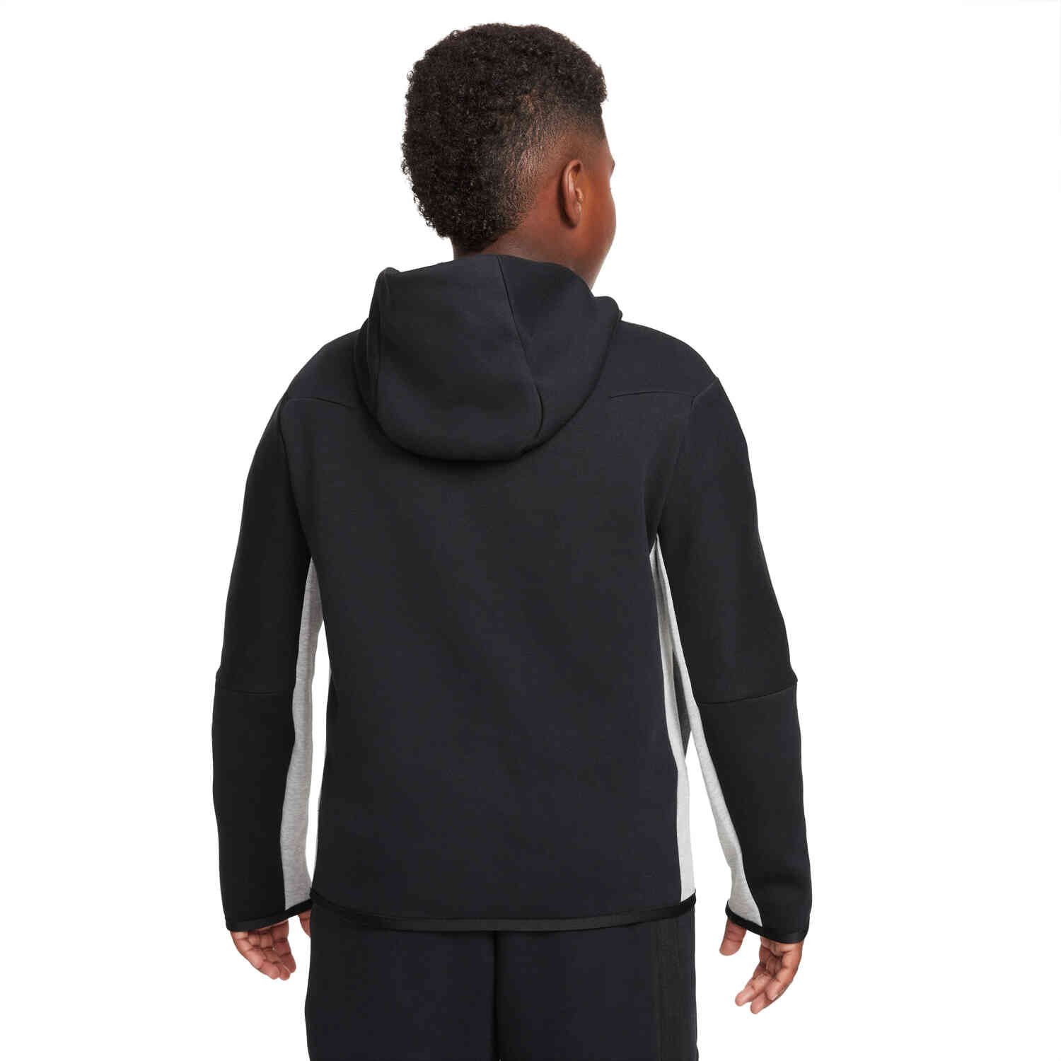 NIKE TECH FLEECE HOODIE TRIPLE BLACK SIZE UK EXTRA SMALL KIDS JUNIOR GARCON