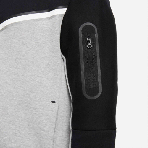 Kids Nike Sportswear Tech Fleece Full-zip Hoodie – Black/Dark Grey Heather/White