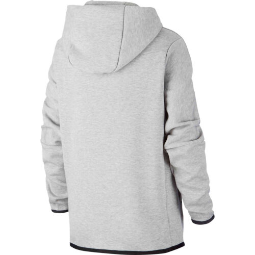 Kids Nike Sportswear Tech Fleece Full-zip Hoodie – Dk Grey Heather/Black