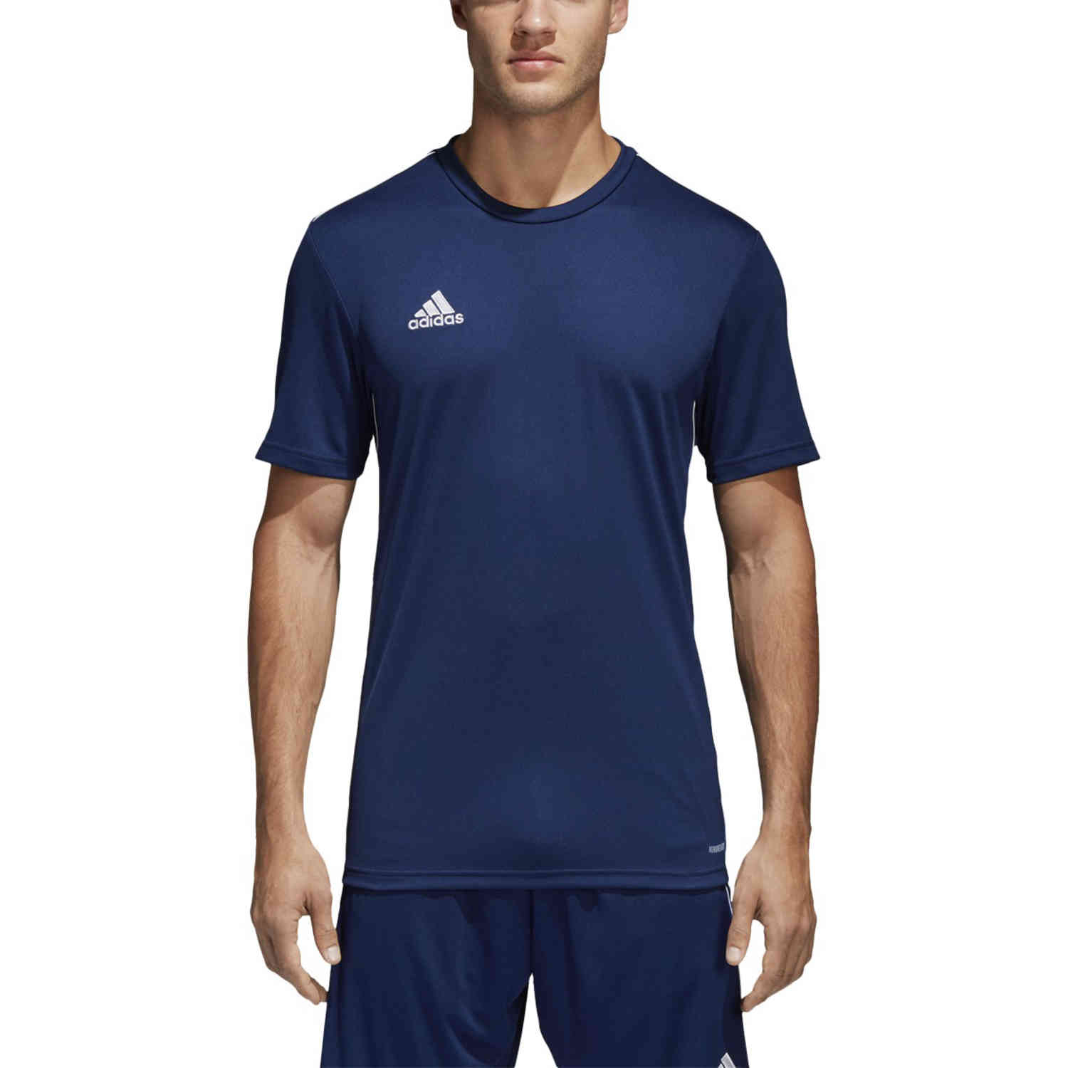 adidas Core 18 Training Jersey - Dark Blue/White - SoccerPro