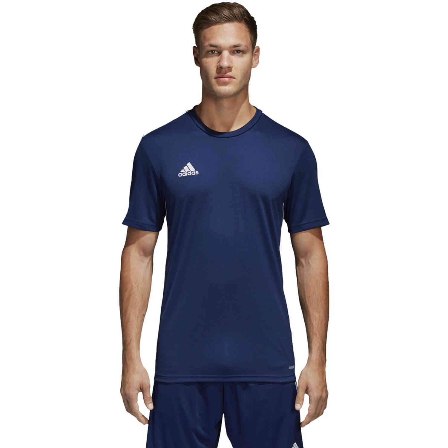 adidas Core 18 Training Jersey - Dark Blue/White - SoccerPro