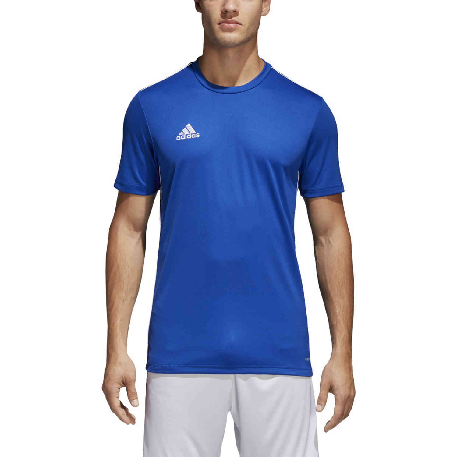 adidas Core 18 Training Jersey - Bold Blue/White - SoccerPro
