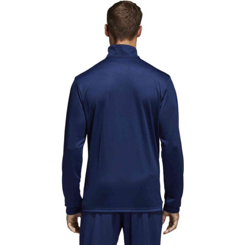 adidas Core 18 1/4 zip Training Top – Dark Blue/White