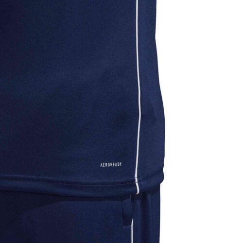 adidas Core 18 1/4 zip Training Top – Dark Blue/White