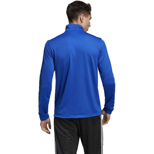 adidas Core 18 1/4 zip Training Top – Bold Blue/White