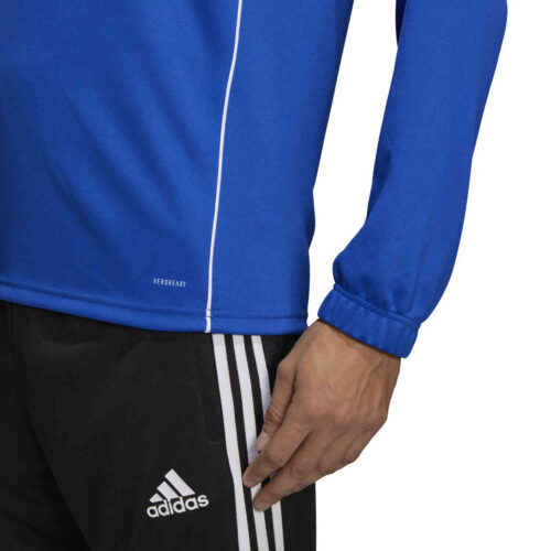 adidas Core 18 1/4 zip Training Top – Bold Blue/White