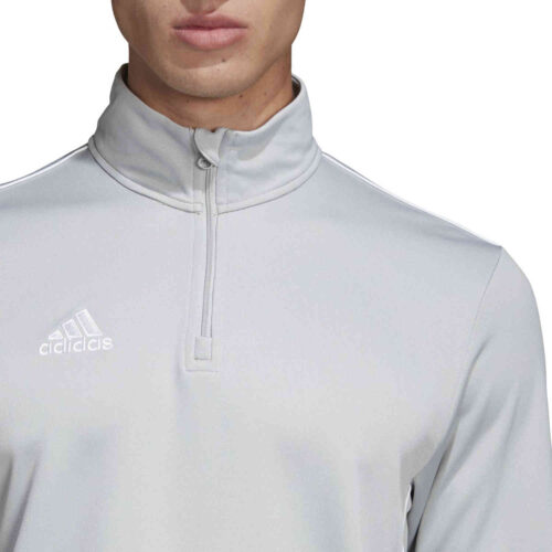 adidas Core 18 1/4 zip Training Top – Stone/White