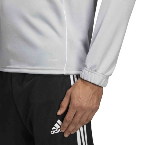 adidas Core 18 1/4 zip Training Top – Stone/White